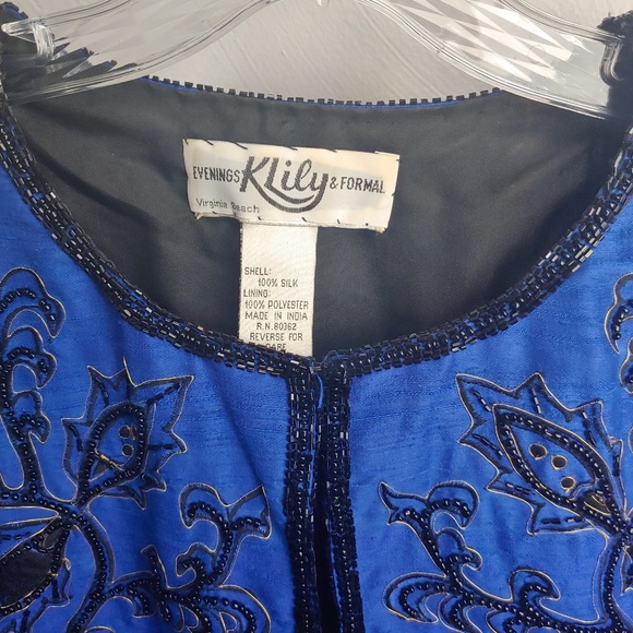 Vintage Silk Beaded Evening Jacket - Picture 2 of 6